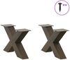 vidaXL Couchtischbeine X-Form 2 Stk. Naturstahl 50x(30-31) cm Stahl 4012939 Bild 3