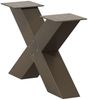 vidaXL Couchtischbeine X-Form 2 Stk. Naturstahl 50x(30-31) cm Stahl 4012939 Bild 4
