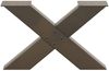vidaXL Couchtischbeine X-Form 2 Stk. Naturstahl 50x(30-31) cm Stahl 4012939 Bild 5