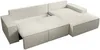 Vente-unique - AMELIA Sofa StoffSamt Beige - B 167 cm x H 85 cm x L 297 cm Bild 5