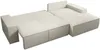 Vente-unique - AMELIA Sofa StoffSamt Beige - B 167 cm x H 85 cm x L 297 cm Bild 4