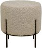 House Nordic Pouf, Teddy, graubraun, schwarze Beine, 35,5x37 cm, HN1091 Bild 2