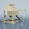 PolarPlay Spielturm Madita aus Holz in Blau Bild 4