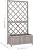 Rankkasten Gartenspalier MALO grau 135x70x30cm Spalier mit Blumenkasten mit Rankgitter Rankhilfe mit Pflanzenkasten Blumenkübel Pflanzgefäß Bild 2