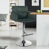 2er Set Barhocker SUTUN - Samt Dunkelgrün 60x56x93 cm Silber | Barstuhl Höhenverstellbar Mit Lehne Drehbar Tresenhocker Tresenstuhl Kneipenhocker Bild 3