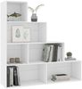 vidaXL Bücherregal/Raumteiler Weiß 155x24x160 cm Holzwerkstoff 800657 Bild 3