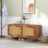 Flurschrank, 104x40x48 cm, Walnuss-Schuhschrank mit Rattantüren & verstellbaren Böden Bild 3