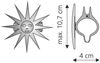 Liedeco Dekoklammer Sonne, Gardinen, Vorhänge, (Packung, 2-St), für Gardinen, Vorhänge Bild 2