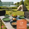 Moritz Camping Tafelgeschirr aus Melamin für 4 Personen 12-teilig | spülmaschinenfest | Picknick Geschirrset | Geschirr Campinggeschirr I Stone Green Design Bild 3