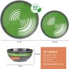 Moritz Camping Tafelgeschirr aus Melamin für 4 Personen 12-teilig | spülmaschinenfest | Picknick Geschirrset | Geschirr Campinggeschirr I Stone Green Design Bild 2