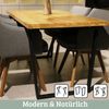 Massivholz Wohnzimmertisch MEDO - 180x100cm, Eichenholz, X Gestell | Esstisch Holz Küchentisch Esszimmertisch Bild 3