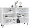 vidaXL Sideboard Weiß 103,5 x 35 x 70 cm Spanplatte, Füße schwarz Bild 3