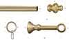 GARESA Gardinenstange ANDREA, Ø 20 mm, 1-läufig, Wunschmaßlänge, verschraubt, Metall, Vorhanggarnitur, verlängerbar, Endknopf Profil groß, mit Ringen Bild 3