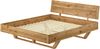 Ehebett Doppelbett schwebend 200x200 Eiche massiv geölt mit Zubehör V-60.89-20Rollrost und Matratze inkl. Bild 2