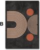 Poster Boho Halbkreis Bogen Linien Form und Kreise als Deko Print ohne Rahmen - B / 50 x 70 cm Bild 4