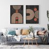 Poster Boho Halbkreis Bogen Linien Form und Kreise als Deko Print ohne Rahmen - B / 50 x 70 cm Bild 5