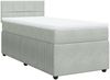 vidaXL Boxspringbett mit Matratze Hellgrau 80x200 cm Samt 3289890 Bild 3