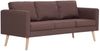 vidaXL 2-tlg. Sofagarnitur Stoff Braun [276852] Bild 3