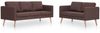 vidaXL 2-tlg. Sofagarnitur Stoff Braun [276852] Bild 2
