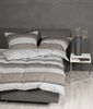 Janine Biber Bettwäsche Davos 200x220 Streifen grau silber braun 65158-08 Bild 2