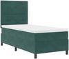 vidaXL Boxspringbett mit Matratze Dunkelgrün 90 x 190 cm Samt 3339803 Bild 5