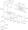 Küchenzeile R-Line Rot Hochglanz/Weiß 300 cm , AP Marmor Vicco Bild 3