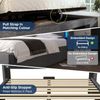 Novelux Polsterbett 180x200 cm mit hydraulischem Stauraum & LED-Beleuchtung – Leinen Grau, Doppelbett mit USB/Typ-C, Kopfteil-Fach & Lattenrost, 300kg Bild 5