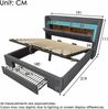 Novelux Polsterbett 180x200 cm mit hydraulischem Stauraum & LED-Beleuchtung – Leinen Grau, Doppelbett mit USB/Typ-C, Kopfteil-Fach & Lattenrost, 300kg Bild 2