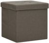 vidaXL Hocker mit Stauraum 2 Stk. Braun Leinenoptik 338774 Bild 3