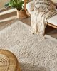 Teppich Baumwolle hellbeige 140 x 200 cm Fransen Shaggy BITLIS Bild 3