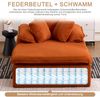 A 48-inch high reclining sofa, designed in an indoor style, with a frameless design. A more comfortable reading reclining sofa, equipped with wide armrests, no need for installation. Bild 5