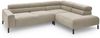 KAWOLA Sofa DELIA Ecksofa Feincord beige Recamiere rechts 74 x 219 x 276 cm Bild 3
