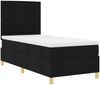 vidaXL Boxspringbett mit Matratze Schwarz 100 x 200 cm Stoff 3339520 Bild 5