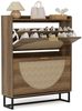 FiveWillowise Schuhschrank Schmal, Schuhaufbewahrung, Schuhablage & Schuhkommode (1-St) Rattan Schuhregal mit 2 Klappen, 80 x 24 x 101 cm Bild 3