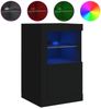vidaXL Beistellschränke mit LED-Leuchten 2 Stk. Schwarz Holzwerkstoff 836633 Bild 5