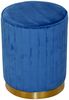 Sitzhocker mit Samtbezug "Carmen" blau Bild 2