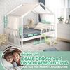 CADANI Kinderbett Hausbett Davi (Rausfallschutz abnehmbar), Bodenbett Hausbett mit Roll-Lattenrost Bild 3