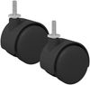 vidaXL Bockrolle 2 pcs Schwarz und Silber 40,1 x 40,1 x 37,8 mm 864774 Bild 2