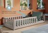 Kids Collective Kinderbett Bodenbett Bett mit Rausfallschutz & Lattenrost Montessori Bett Kinder (Jungen, Mädchen, Kinder, weitere Größen 80x160, 80x180, 90x190, 120x200, 140x200 cm), Jugendbett Einzelbett optional mit Matratze Kaschmir Kiefer 90x200 cm Bild 3