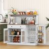 HOLTICO Sideboard Küchenschrank mit Arbeitsplatte, Küchenbuffet Buffetschrank (1 St), Weinschrank mit Schublade und Oberer Ablage Bild 4