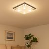LED Deckenleuchte, Chrom Glas satiniert, H 8 cm Bild 3