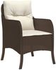 vidaXL 5-tlg. Garten-Essgruppe mit Kissen Braun Poly Rattan 3211942 Bild 4