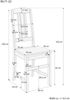 Küchenstuhl Massivholzstuhl Esszimmerstuhl Kiefer Stuhl waschweiß 90.71-22-D W Bild 3