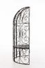 Halbpavillon mit Sitzbank BOSTON - Metall Bronze 120x58x178 cm | Gartenbank Mit Lehne Rankhilfe Etallbank Mit Überdach Bild 3