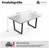 Jiexi Esstisch Esstisch 110x70 cm rechteckig MDF-Platte mit U-Metallgestell Bild 3
