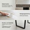 Jiexi Esstisch Esstisch 110x70 cm rechteckig MDF-Platte mit U-Metallgestell Bild 4