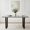 Jiexi Esstisch Esstisch 110x70 cm rechteckig MDF-Platte mit U-Metallgestell Bild 2