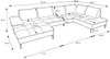 Vente-unique - ARCHIBALD Sofa Stoff Beige - B 205 cm x H 82 cm x L 347 cm Bild 5