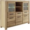 Highboard >SILIAS< in Wildeiche geölt, Wildeiche teilmassiv - 172x140x45 (BxHxT) Bild 3