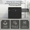 STEELSØN 'Diorus' Mülltonnenbox 2er je 240 Liter, graphitschwarz, Mülltonnenverkleidung aus Stahl mit Sichtstreifen, wetterfest, 116x80x134 cm, abschließbare Müllbox für 2 Tonnen Bild 5